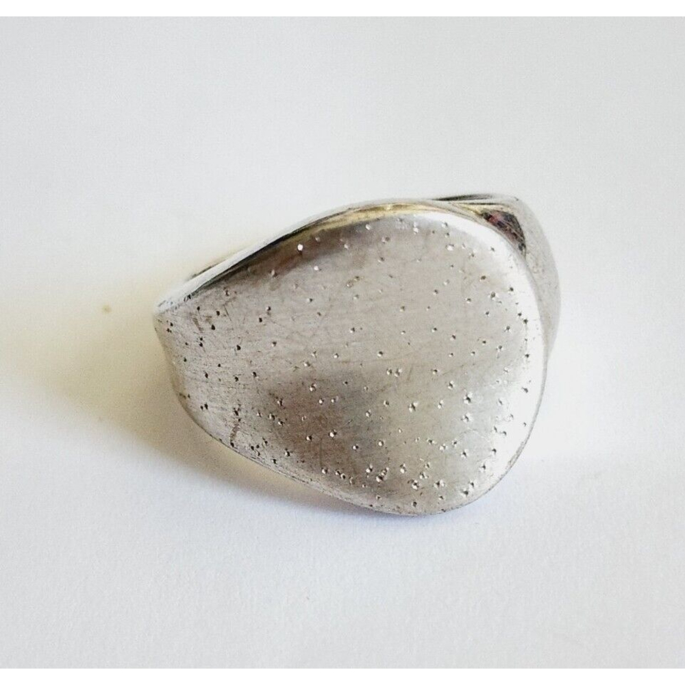 Vintage RCI Sterling Silver 925 Dotted Modernist Ring  Size 7 5.63 grams
